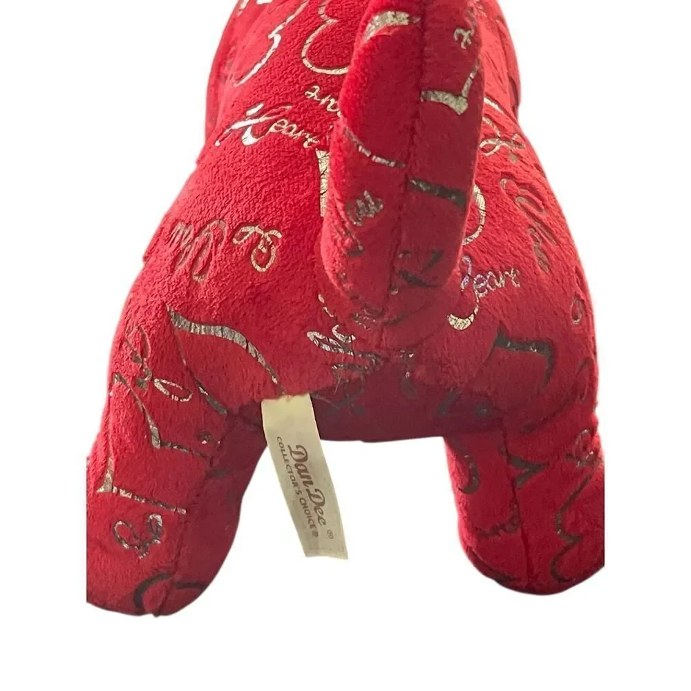 Dan Dee Collectors Choice Womens/Kids Red Dachshund Weiner Valentine Plush OS